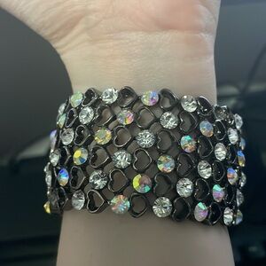 heart rhinestone bracelet